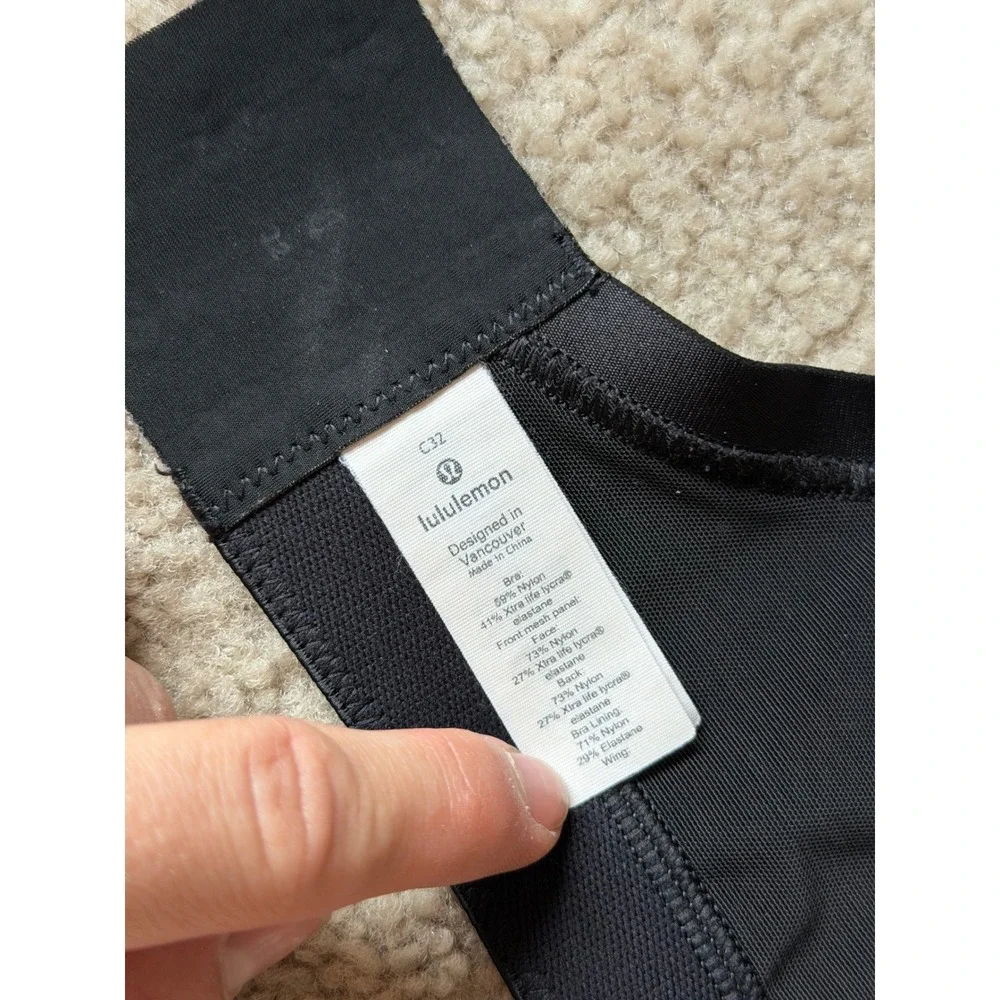 Lululemon Sports Bra Tun Times Black  32C